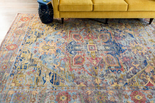 Cappadocia Handmade Wool Rug — Blue / Rust Multi | CPP-5022