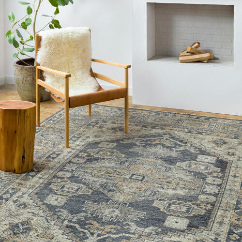 Reign Handmade Wool Rug — Navy / Taupe | REG-2309