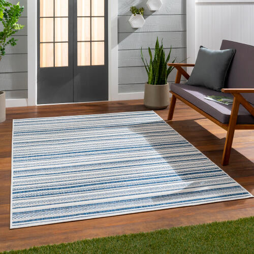 Livabliss Eagean Machine Woven Rug — Blue / Ivory | EAG-2337 - colour & pattern