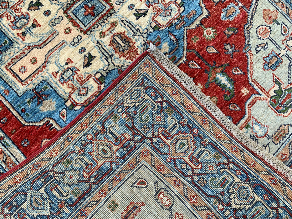 5'9 x 4'2 Hand-Knotted Peshawari Chobi Wool Rug - Red Traditional Medallion Area Rug - KBHM-573