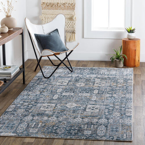 Livabliss Cardiff Machine Woven Rug — Blue / Gray / Ivory | CDF-2309 - colour & pattern