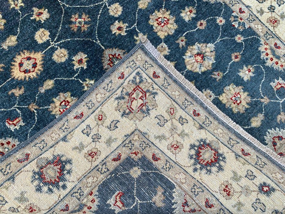 5'11 x 4'0 Hand-Knotted Peshawari Chobi Wool Rug - Blue Traditional Floral Area Rug - KBHM-582