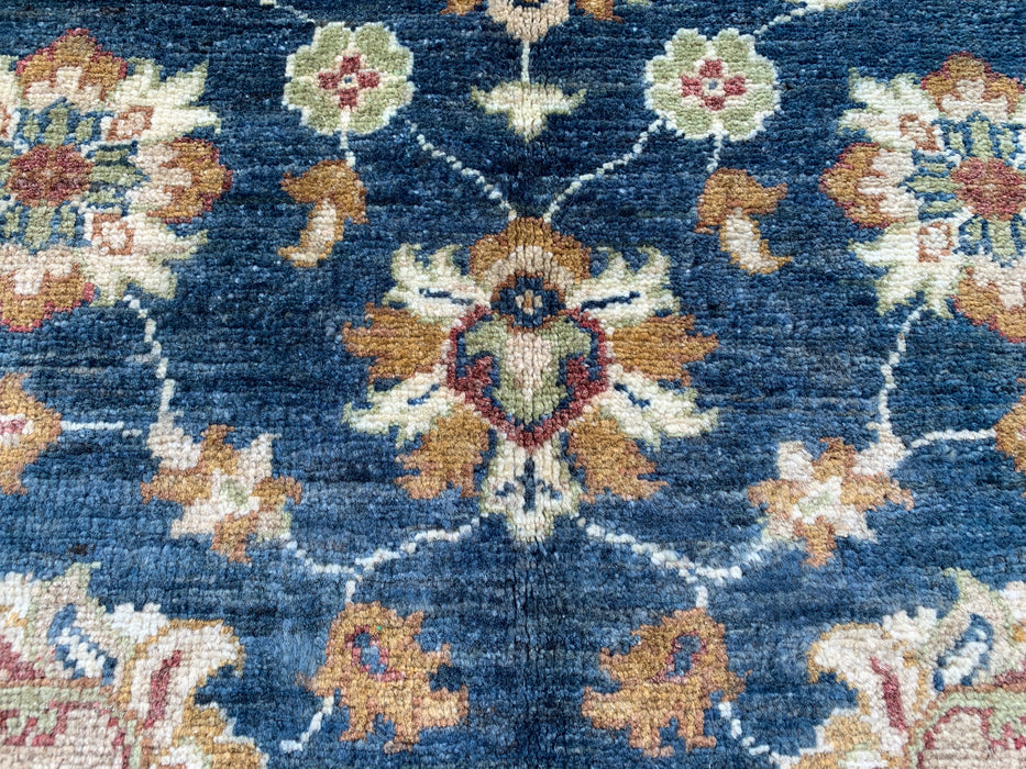 6'0 x 4'0 Hand-Knotted Peshawari Chobi Wool Rug - Blue Traditional Floral Area Rug - KBHM-583