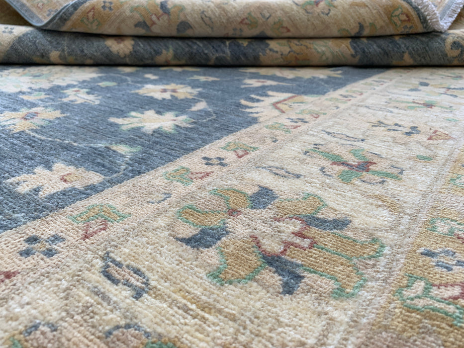 6'4 x 4'11 Hand-Knotted Peshawari Chobi Wool Rug - Gray Traditional Floral Area Rug - KBHM-588