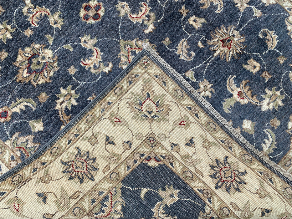 6'10 x 4'10 Hand-Knotted Peshawari Chobi Wool Rug - Blue Traditional Floral Area Rug - KBHM-591