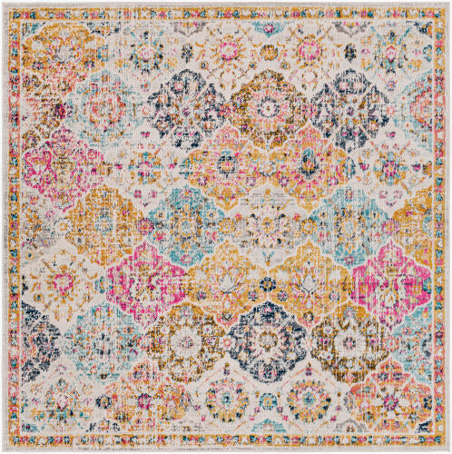 Livabliss Harput Machine Woven Rug — Multicolor Diamond Medallion | HAP-1018