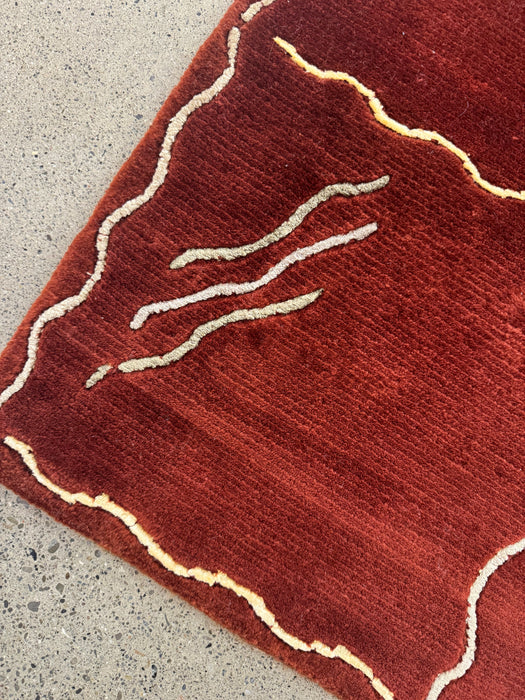 2'x3' 100% Wool Nepali Hand Knotted Area Rug