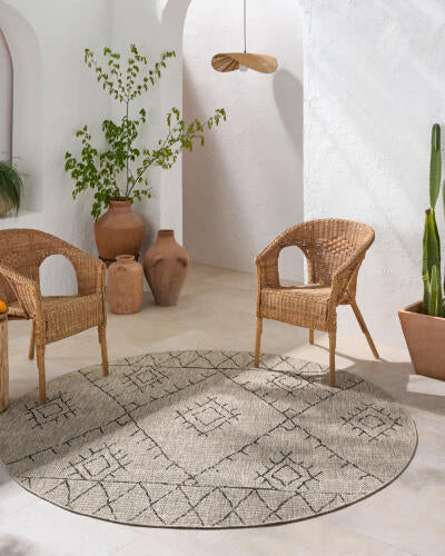 Livabliss Eagean Machine Woven Rug — Taupe / Charcoal | EAG-2328