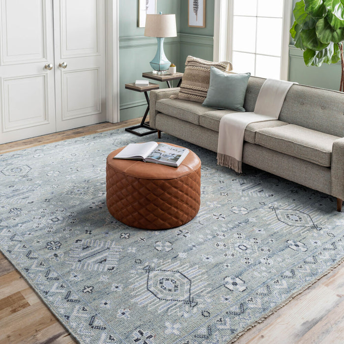 Almeria Hand Knotted Rug — Denim / Dusty Sage | ALM-2302