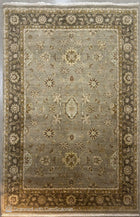 9'X12' Hand-Knotted Chobi Wool Area Rug - Brown/Grey