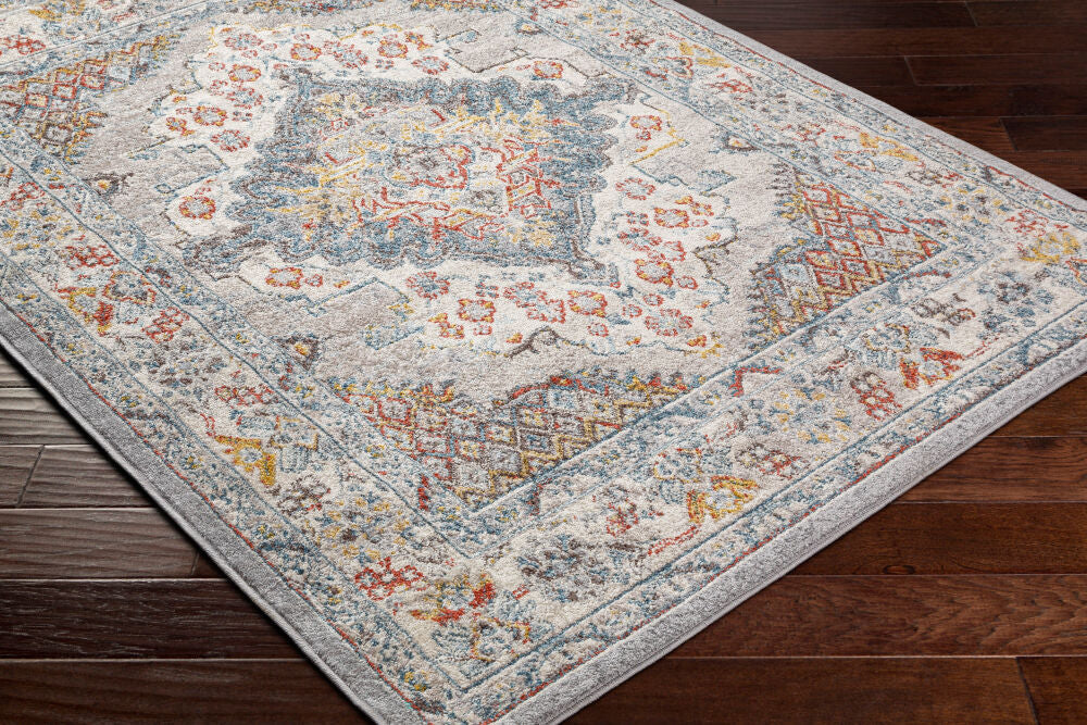 Ankara Machine Woven Rug — Gray / Ice Blue | AKR-2300