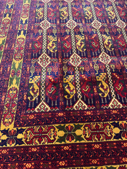 7 x10 Hand knotted 100% wool Afghan Tribal Area Rug