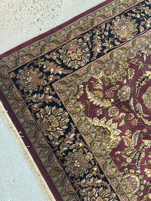 8’x10’ Hand-Knotted Persian-Style (Indo-Persian) Wool Area Rug- Multi/Red