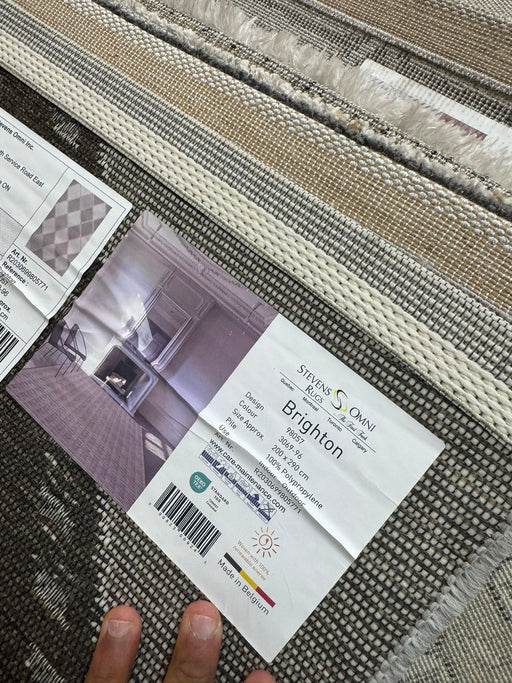 7'x10' Power-Loomed Modern Geometrical Style Brown/Grey Area Rug – KB Rugs 