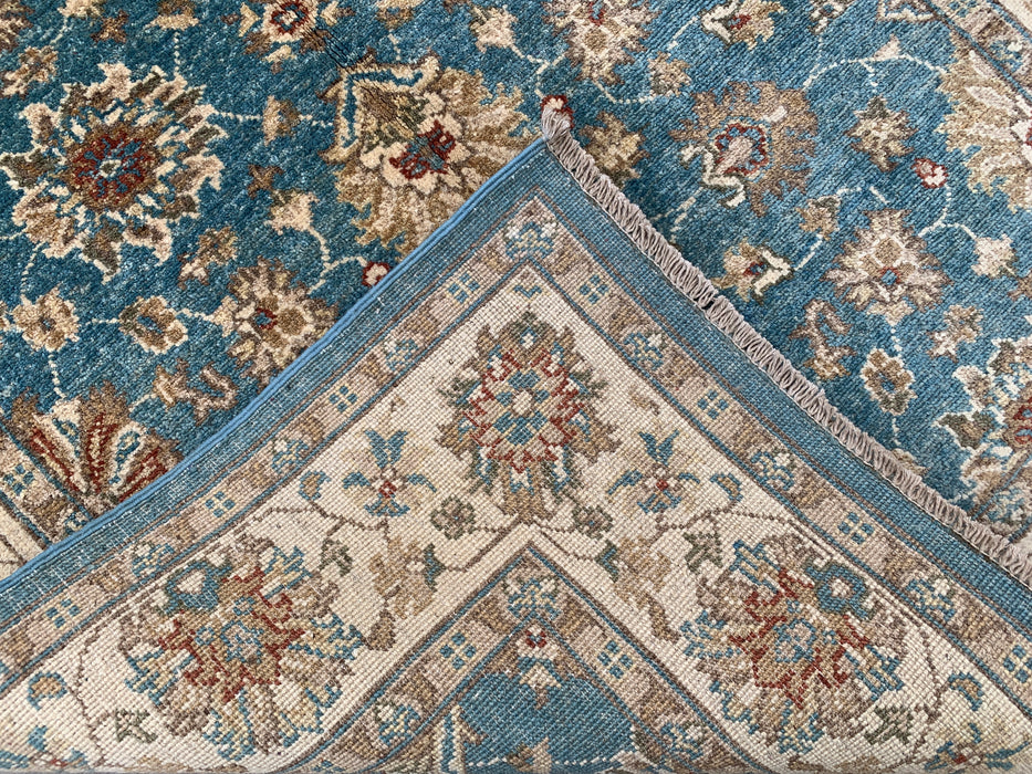 5'10 x 4'0 Hand-Knotted Peshawari Chobi Wool Rug - Blue Traditional Floral Area Rug - KBHM-601