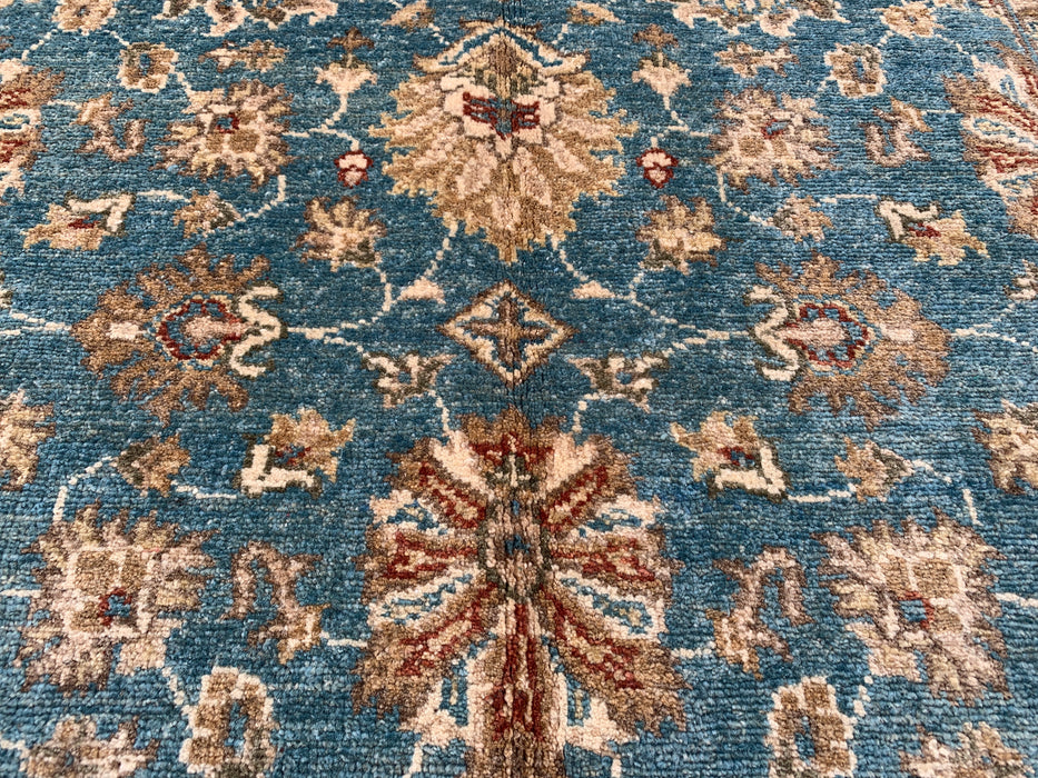 5'10 x 4'0 Hand-Knotted Peshawari Chobi Wool Rug - Blue Traditional Floral Area Rug - KBHM-601