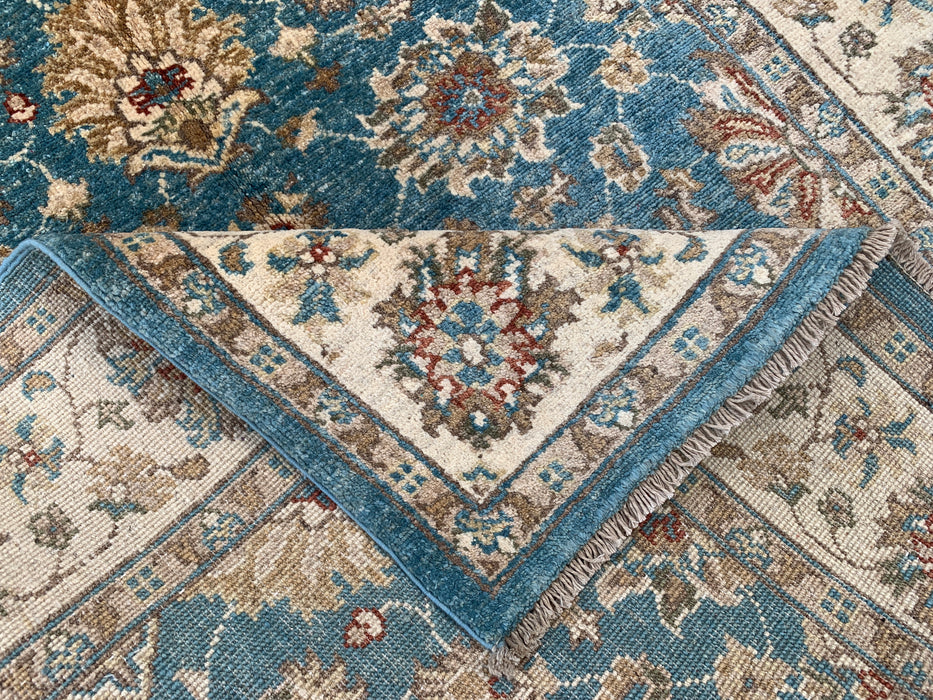 5'10 x 4'0 Hand-Knotted Peshawari Chobi Wool Rug - Blue Traditional Floral Area Rug - KBHM-601