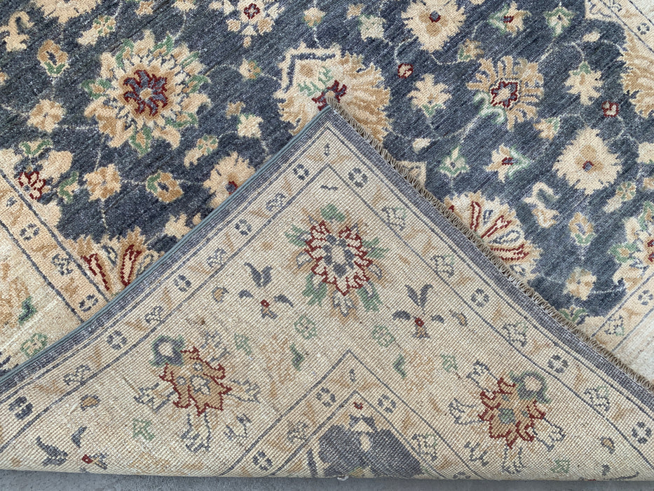 6'8 x 5'0 Hand-Knotted Peshawari Chobi Wool Rug - Gray Traditional Floral Area Rug - KBHM-602