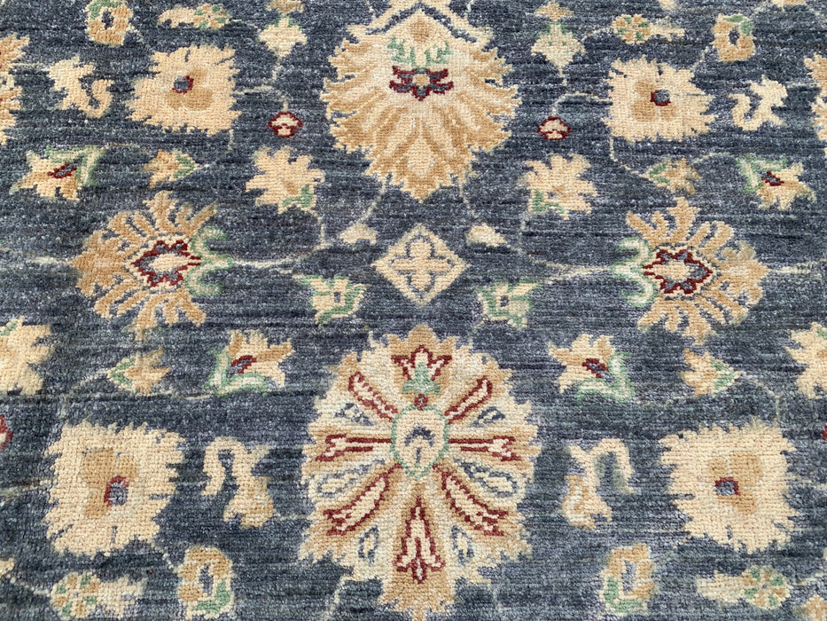 6'8 x 5'0 Hand-Knotted Peshawari Chobi Wool Rug - Gray Traditional Floral Area Rug - KBHM-602