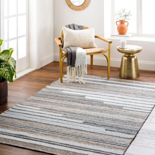 Azalea Handmade Rug — Black / Tan | AZA-2334