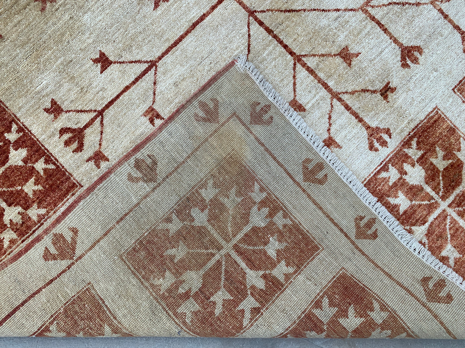 Handmade Persian Wool Area Rug 7x10 - Ivory Tribal Tree of Life Chobi Style Rug - Exact Size 7'10" x 5'10" - KBHM-633