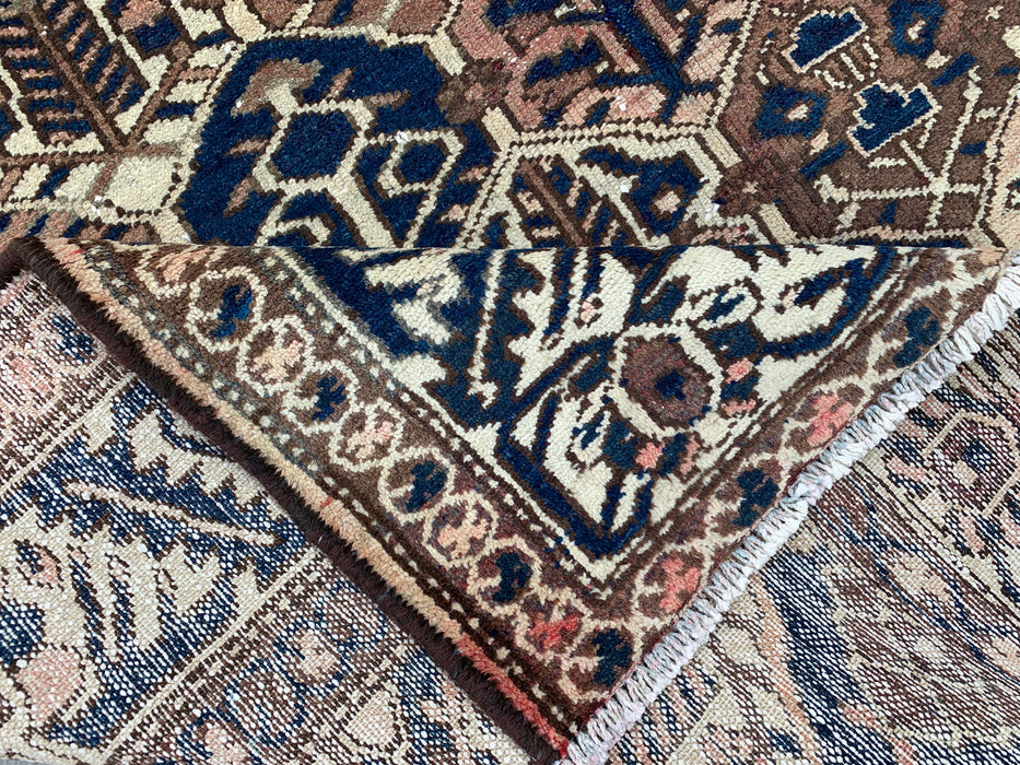 9'8 x 5'2 Hand-Knotted Persian Wool Rug - Brown Tribal Geometric Area Rug - KBHM-646