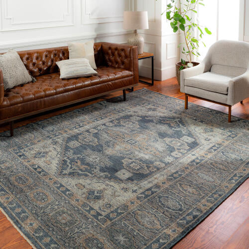Reign Handmade Wool Rug — Navy / Taupe | REG-2309