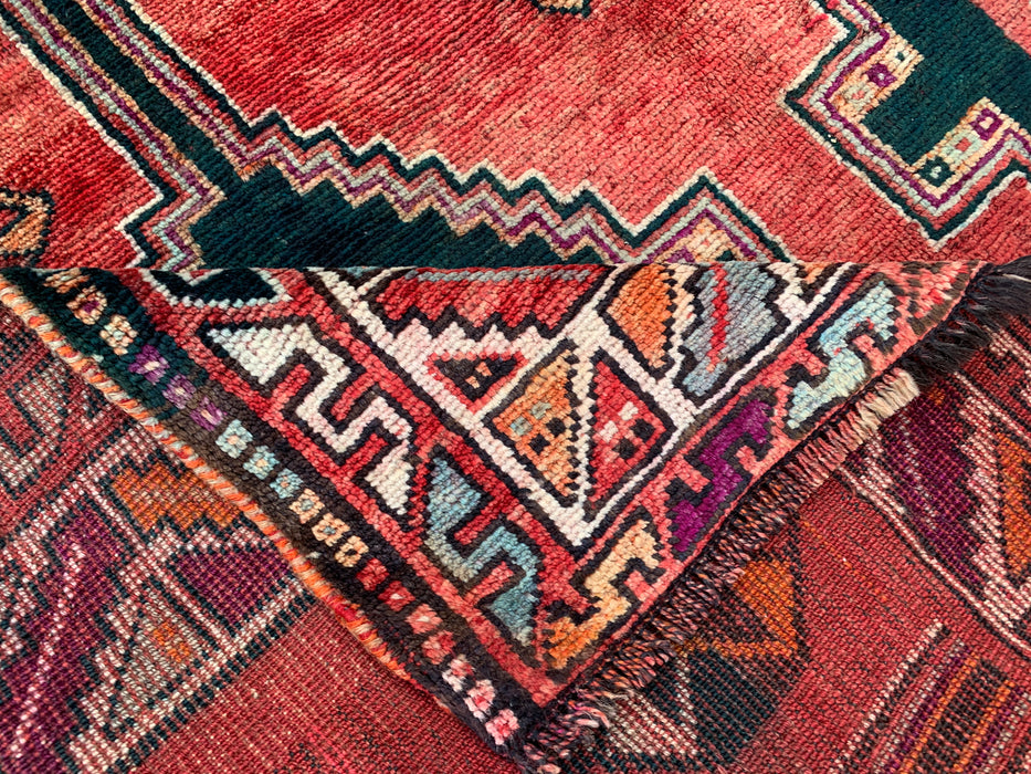 9'3 x 5'2 Hand-Knotted Persian Wool Rug - Coral Tribal Geometric Area Rug - KBHM-650