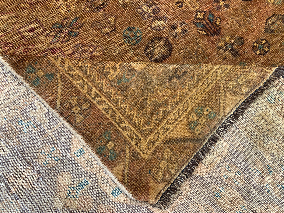 Handmade Persian Wool Area Rug 7x10 - Brown Tribal Geometric Persian Style Rug - Exact Size 10'0" x 6'8" - KBHM-659