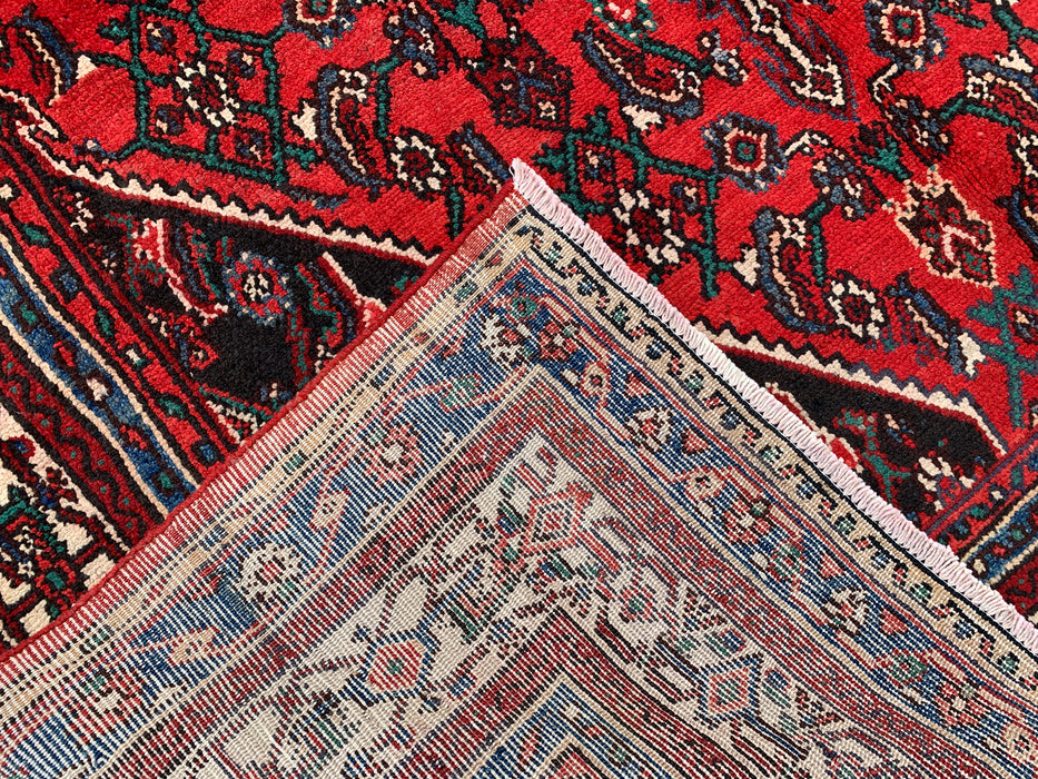 Handmade Persian Wool Area Rug 7x10 - Red Traditional Medallion Persian Style Rug - Exact Size 10'0" x 7'0" - KBHM-660