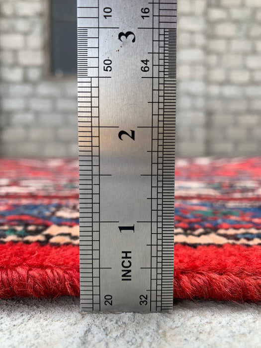 Handmade Persian Wool Area Rug 7x10 - Red Traditional Medallion Persian Style Rug - Exact Size 10'0" x 7'0" - KBHM-660