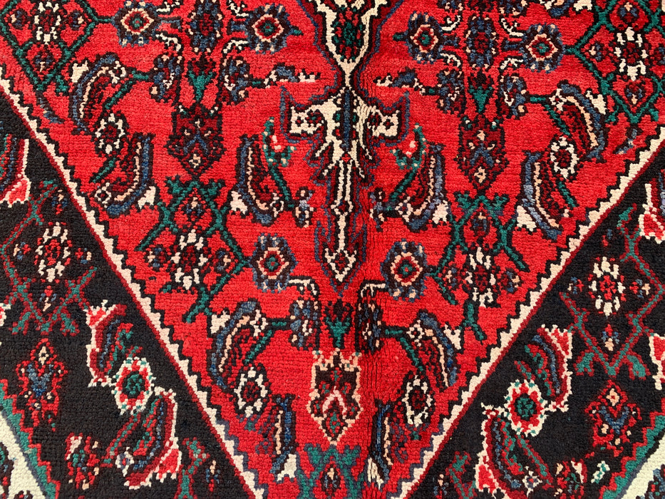 Handmade Persian Wool Area Rug 7x10 - Red Traditional Medallion Persian Style Rug - Exact Size 10'0" x 7'0" - KBHM-660