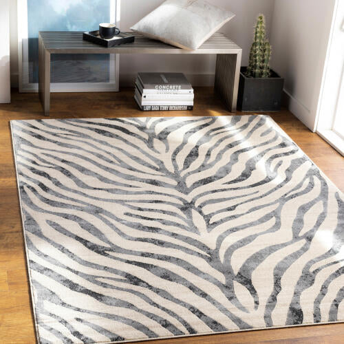 City Machine Woven Rug — Gray / Ivory | CIT-2300
