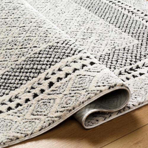 Livabliss Freud Machine Woven Rug — Ivory / Charcoal | FEU-2301 - construction