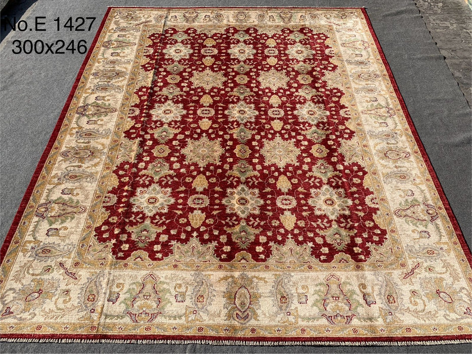 8’1 x 9’10 – Red & Ivory Chobi Rug
