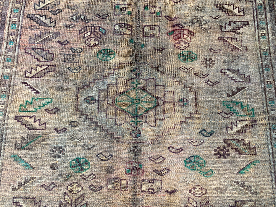 7'11 x 4'2 Hand-Knotted Persian Wool Rug - Brown Tribal Geometric Area Rug - KBHM-667