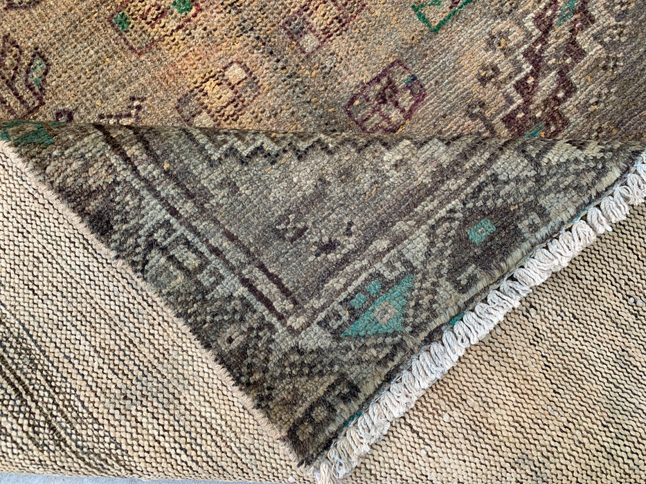 7'11 x 4'2 Hand-Knotted Persian Wool Rug - Brown Tribal Geometric Area Rug - KBHM-667