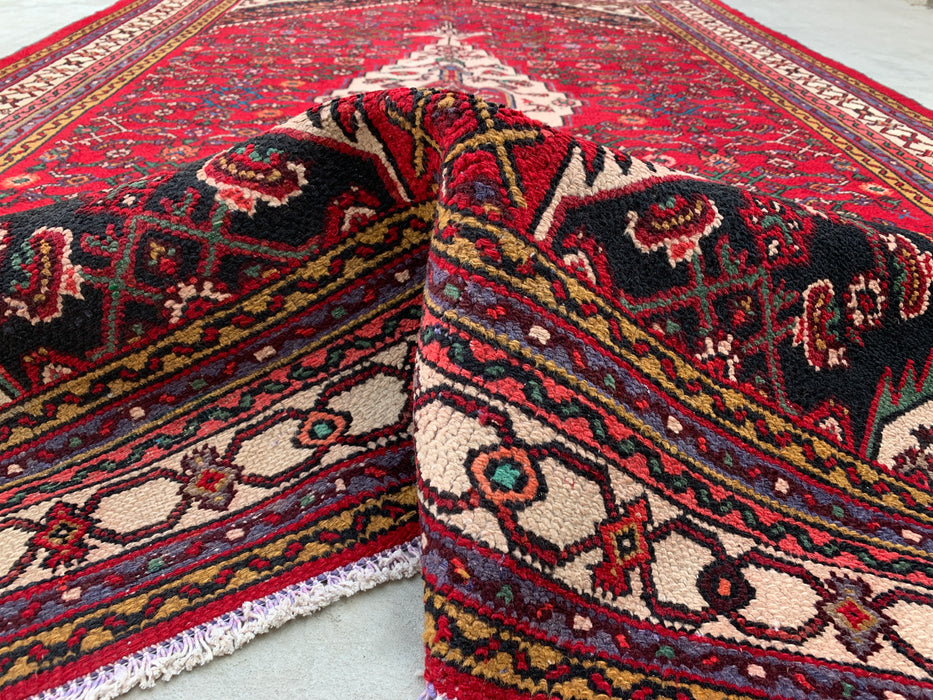 10'2 x 6'8 Hand-Knotted Persian Wool Rug - Red Tribal Medallion Area Rug - KBHM-672