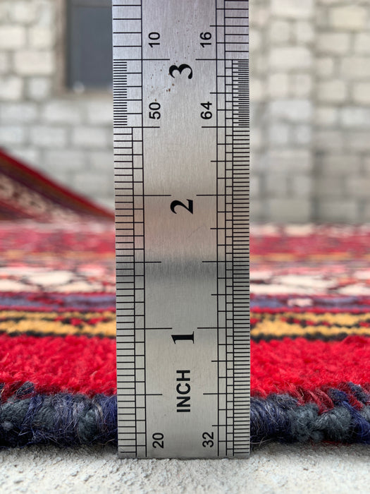 10'2 x 6'8 Hand-Knotted Persian Wool Rug - Red Tribal Medallion Area Rug - KBHM-672