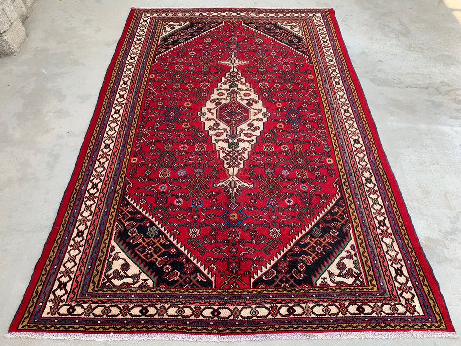 10'2 x 6'8 Hand-Knotted Persian Wool Rug - Red Tribal Medallion Area Rug - KBHM-672