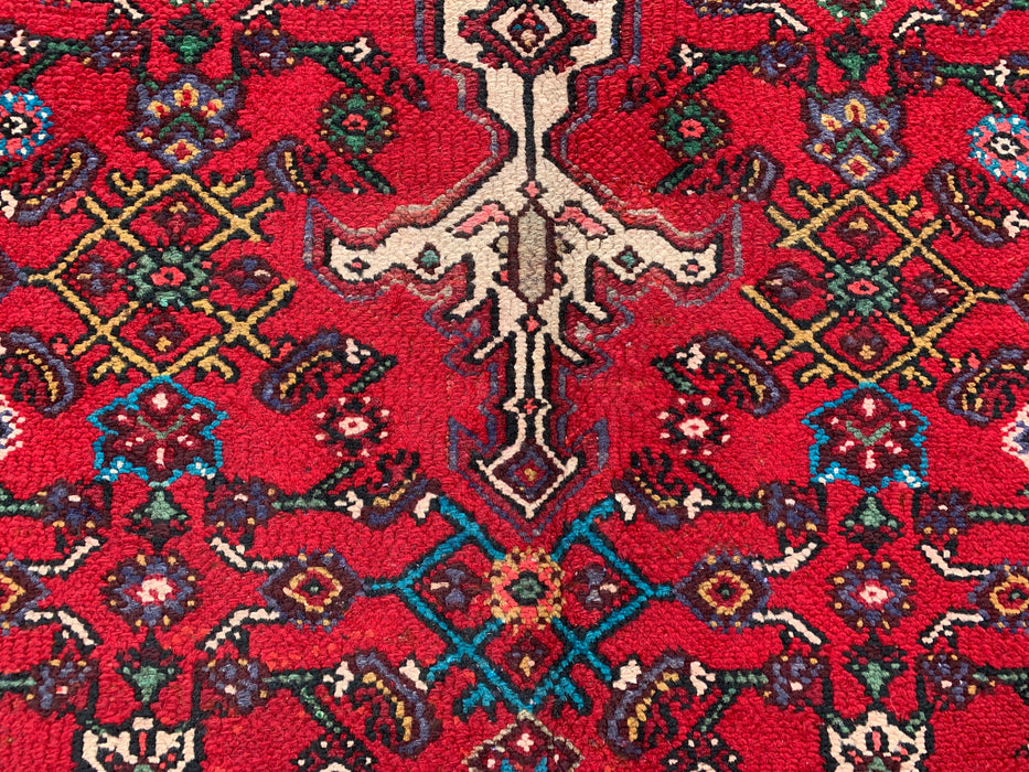 10'2 x 6'8 Hand-Knotted Persian Wool Rug - Red Tribal Medallion Area Rug - KBHM-672