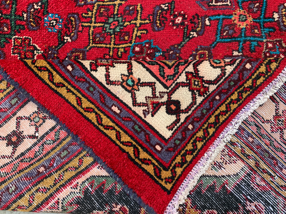 10'2 x 6'8 Hand-Knotted Persian Wool Rug - Red Tribal Medallion Area Rug - KBHM-672