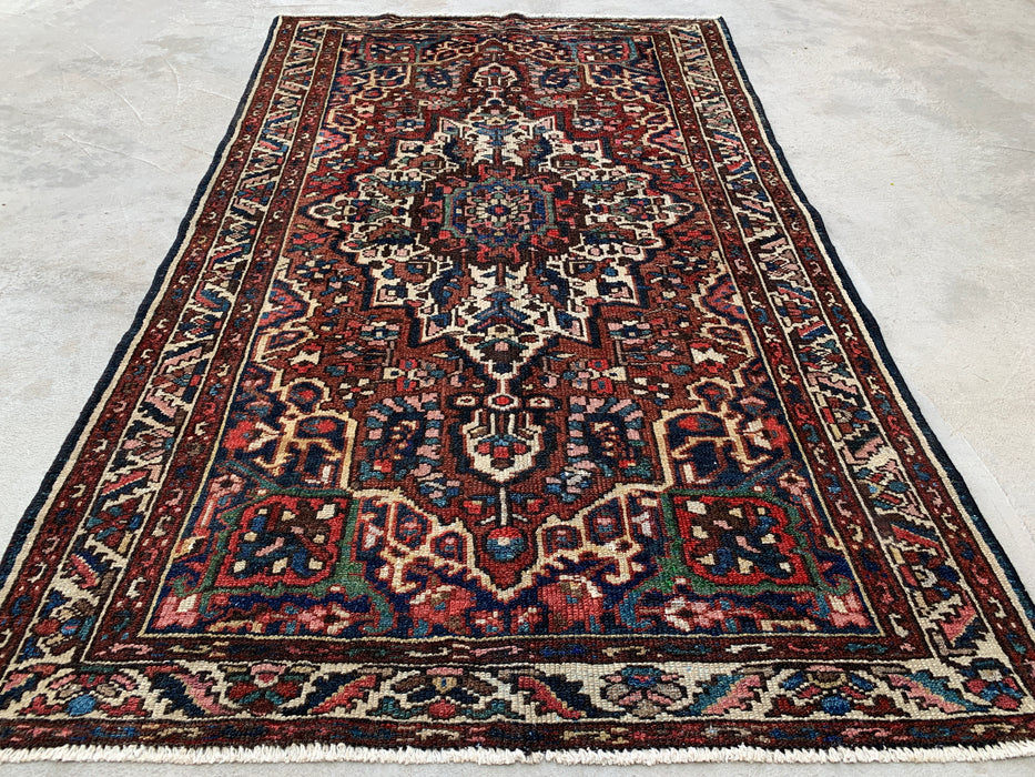 6'11 x 4'1 Hand-Knotted Persian Wool Rug - Red Medallion Traditional Area Rug - KBHM-673