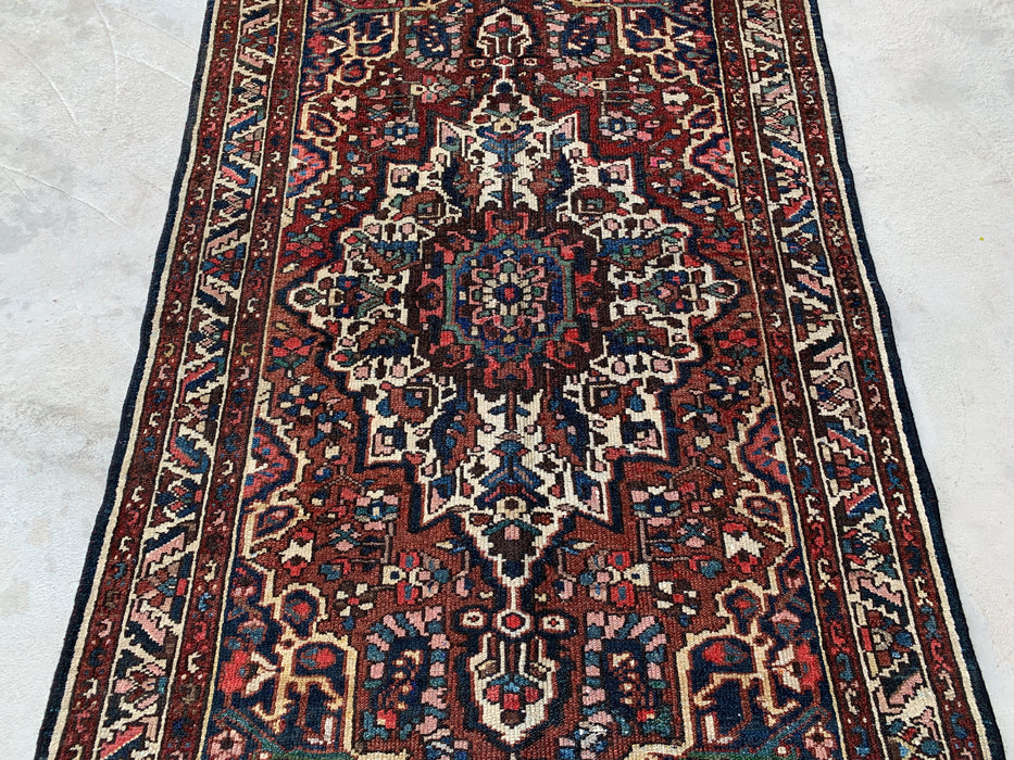 6'11 x 4'1 Hand-Knotted Persian Wool Rug - Red Medallion Traditional Area Rug - KBHM-673