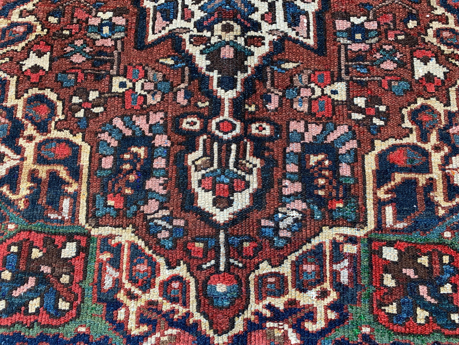 6'11 x 4'1 Hand-Knotted Persian Wool Rug - Red Medallion Traditional Area Rug - KBHM-673
