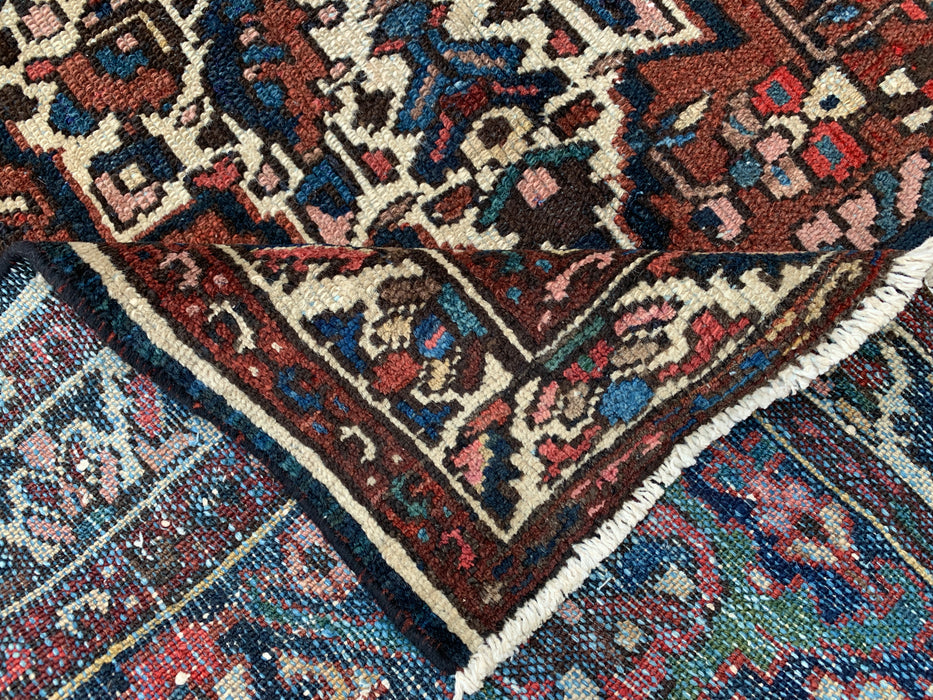 6'11 x 4'1 Hand-Knotted Persian Wool Rug - Red Medallion Traditional Area Rug - KBHM-673