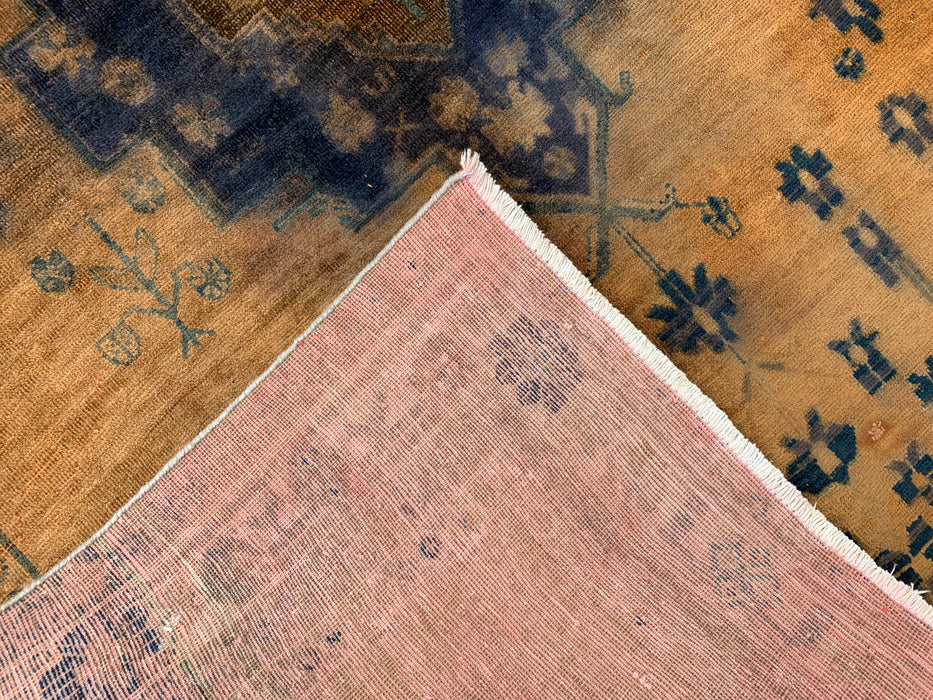 7'5 x 5'4 Hand-Knotted Persian Wool Rug - Brown Tribal Medallion Area Rug - KBHM-674