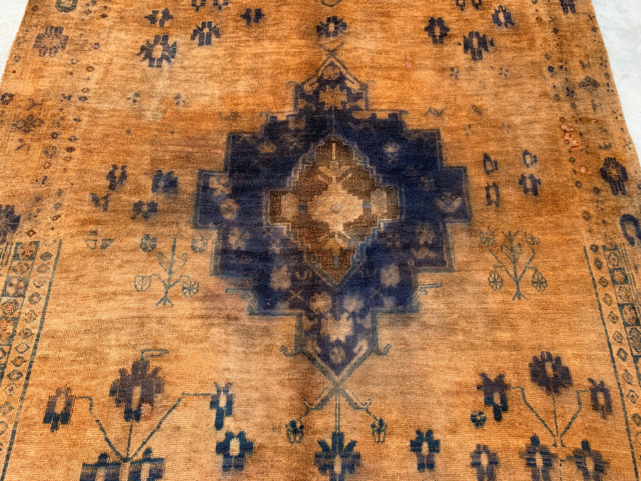 7'5 x 5'4 Hand-Knotted Persian Wool Rug - Brown Tribal Medallion Area Rug - KBHM-674