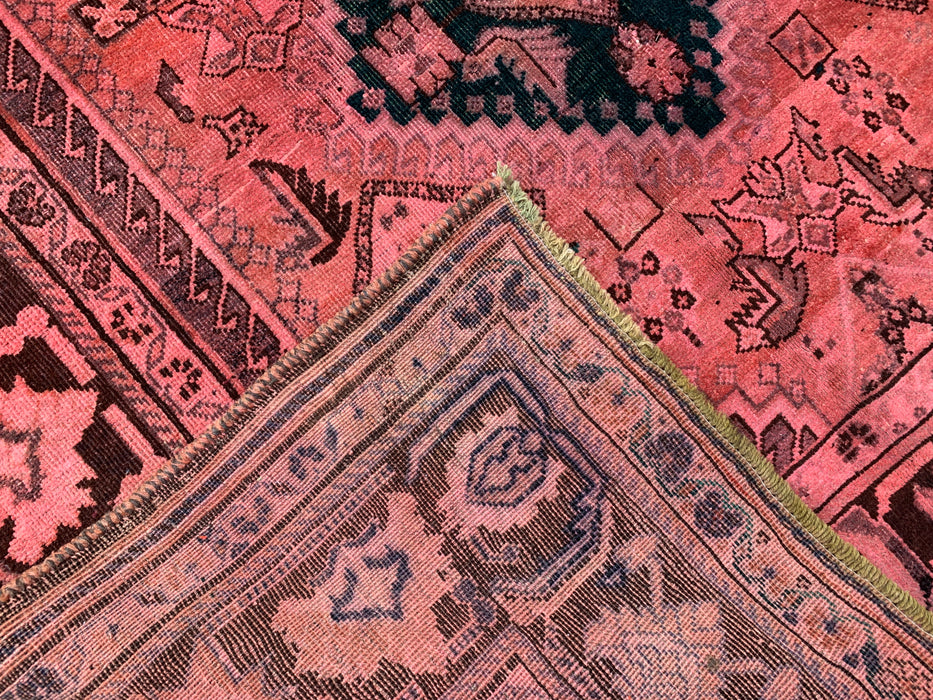 7'8 x 5'0 Hand-Knotted Persian Wool Rug - Pink Tribal Medallion Area Rug - KBHM-675