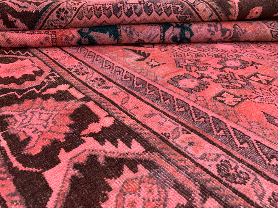 7'8 x 5'0 Hand-Knotted Persian Wool Rug - Pink Tribal Medallion Area Rug - KBHM-675